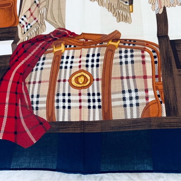 Burberrys of London Nova Check Multicolor Square Bandana/Scarf NWOT - Picture 9 of 13